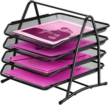 Tier metal mesh office - 4-tier,