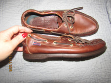 Sebago Docksides Men's Leather Boat Deck Shoes, Brown, UK Size 7