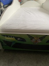 Boys Kids Blue Toddler Racing Car Bed + Mattress 160 x 80 cm  63" x 31.5"