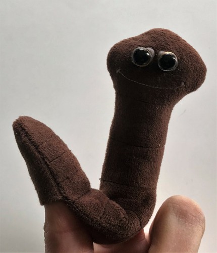 Worm finger puppet - worm,