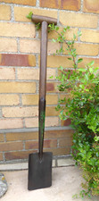 Vintage rabbiting spade shovel - small curved Head - heavy duty.