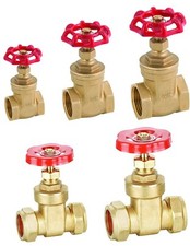 Brass Gate Valve Female BSP Threaded/ Compression End Sizes 1/2" to 54mm