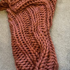 New Rustic Throw Burnt Orange
