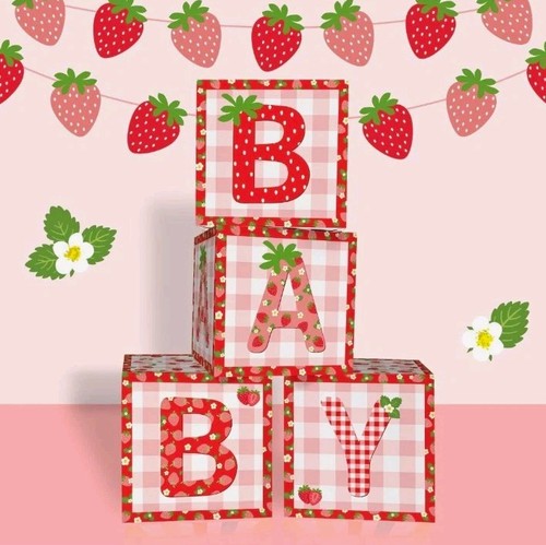 Strawberry theme baby letter - theme,