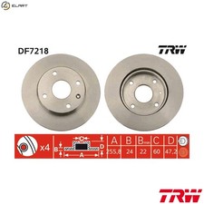 2x BRAKE DISC DF7218 FOR
