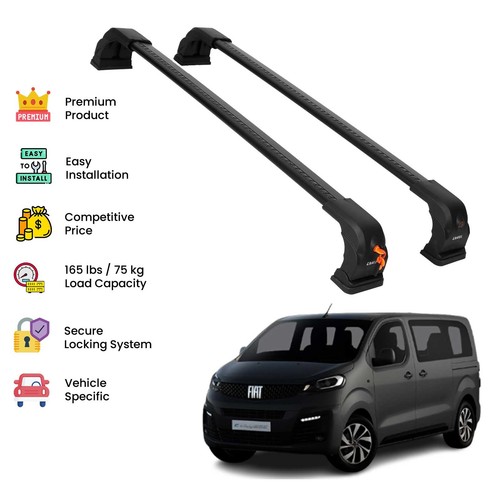 Black premium roof rack - roof, cross