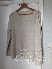 Ladies Jumper New Without Tags From Damart Size 18-20 Ideal For Xmas Parties