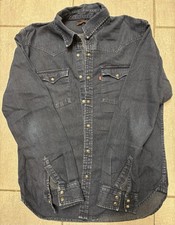 Levi’s Men’s Long Sleeve Indigo Denim Western Shirt Snaps Medium