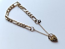 Retro Vintage Gold Tone Pierre Cardin Heart Clasp Chain Bracelet