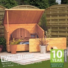 SMALL WOODEN GARDEN CHEST LOG