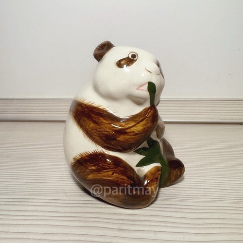Vintage antique ceramic panda - ceramic,