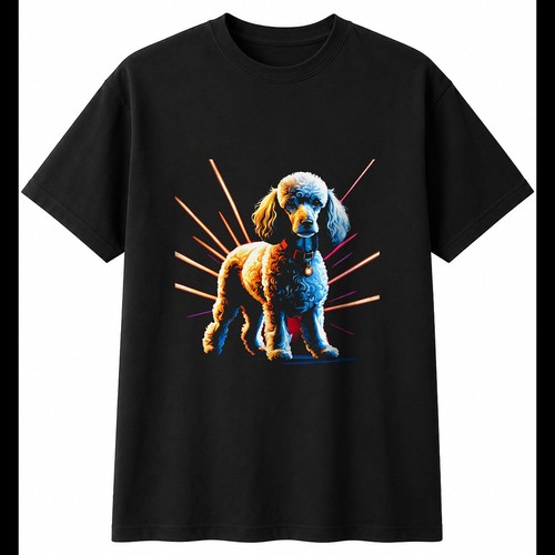 Airbrush miniature poodle mens - airbrush,