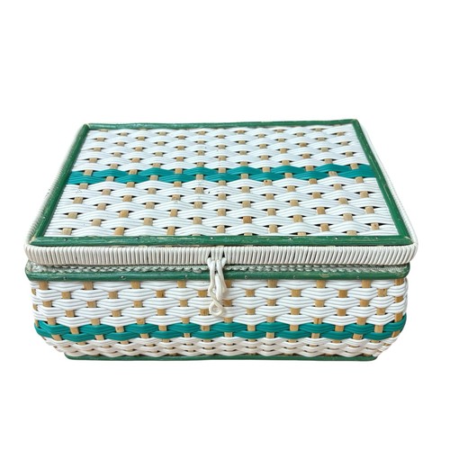 Vintage 1960s white green - 1960s, white/green