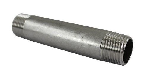 Barrel nipple stainless - 1/2",