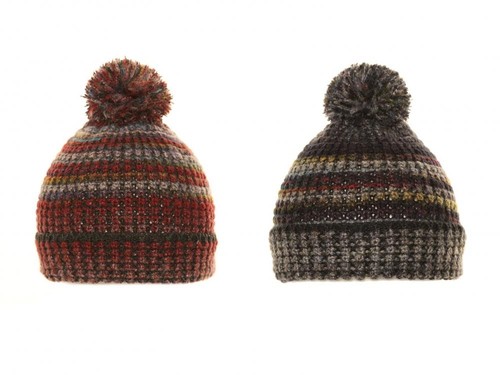 Bobble hat knitted ski - bobble, cap