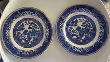 X 2 Rare Blue Willow Pattern
