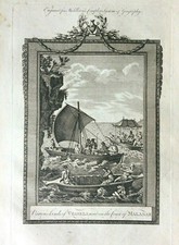 Coast of malabar Indian peninsula vessels from Middletons Geography c1777