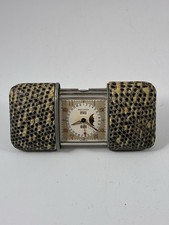 Vintage Ermeto Movado Triple Date Moon Phase Travel / Purse - Slide Wind Clock