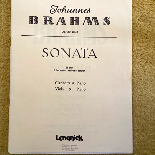 Johannes brahms sonata 120 - johannes,