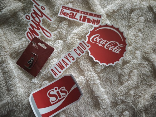Coca cola pin badge stickers - coca,