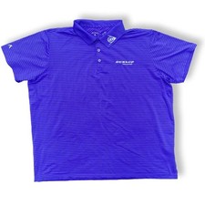 Dunlop Collection Antigua Golf Polo Blue White Stripes Mens Size 2XL