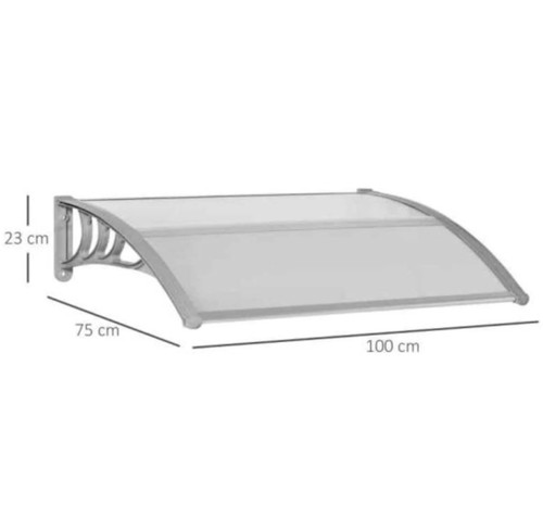 Outsunny curved door canopy - outsunny,