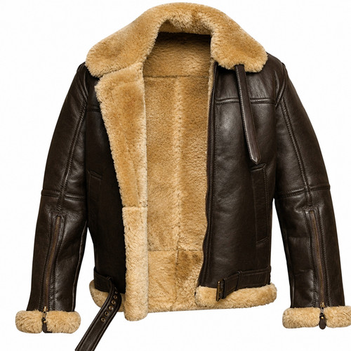 Men brown shearling raf - men's,