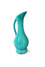 Turquoise Ceramic Pitcher Vase