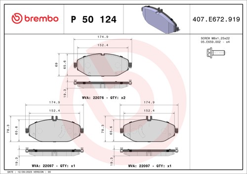 Brake pads set front - pads,