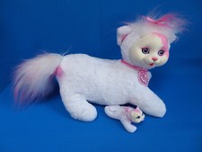 KITTY SURPRISE 🐈 WHITE & PINK mum cat & baby kitten soft toy plush KS vint 2015