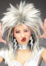 1970s Glam Rock Blonde Spiky