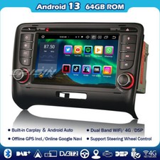 Android 14 Car Stereo Sat Nav Head Unit For AUDI TT MK2 DAB+ DVD CarPlay 4+64GB