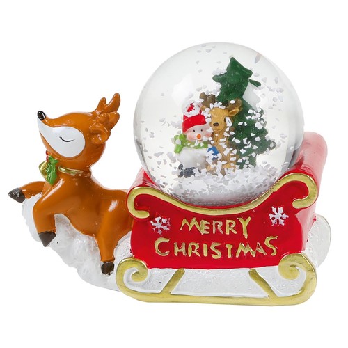 Christmas snow globe - globe, sleigh