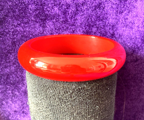 Bakelite cherry red round - bakelite,