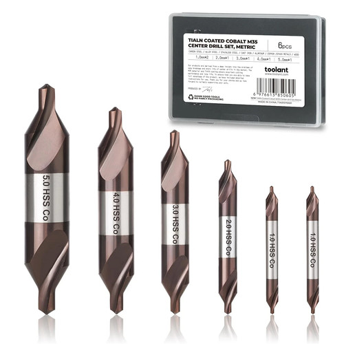 Center drill bit set tialn - center, set,