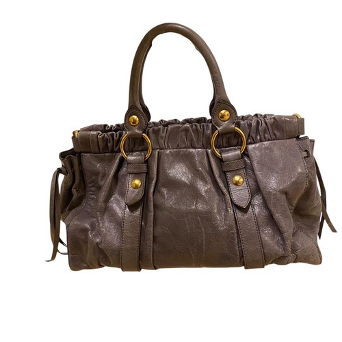 Miumiu gathered leather - gathered, tote