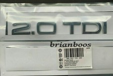 New 2.0 TDI Chrome Silver Badge Emblem A1 A2 A3 A4 A7 A8 Q3 Q5 Q7 TT Audi 2.0TDI