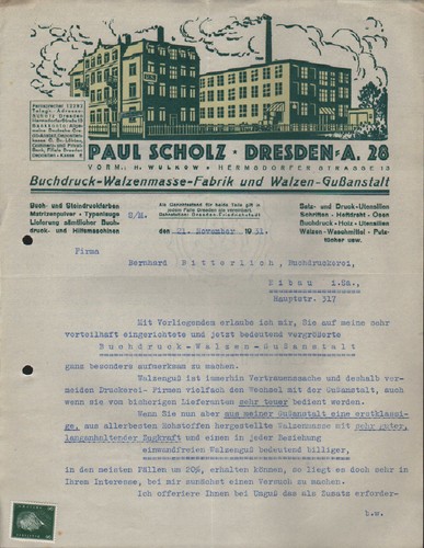 Dresden letter 1931 - letter,