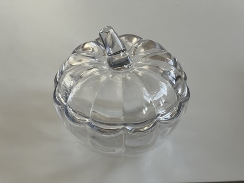 Glass pumpkin storage jar - glass,