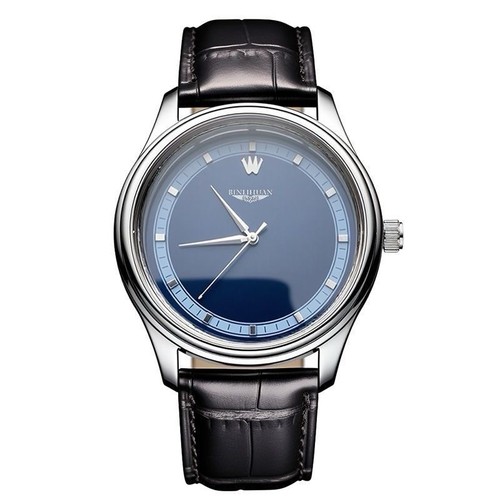 Men blue dial dress watch - dial,