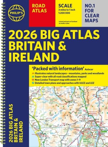 2026 philip big road atlas - road,