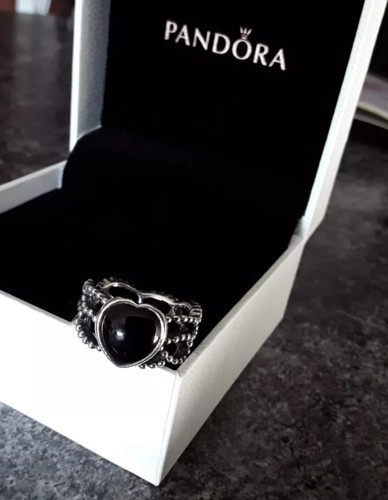 Pandora silver and black onyx - and,