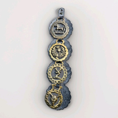 Horse brasses leather - 4, on