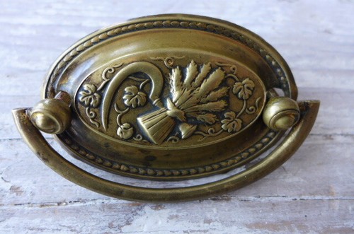 Vintage brass pull drop - vintage,