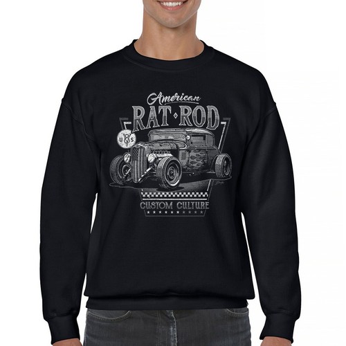 American rat rod sweatshirt - rat,