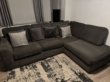 Grey Dfs Orka left hand facing Corner Sofa & 2 Seater set In Great Condition!