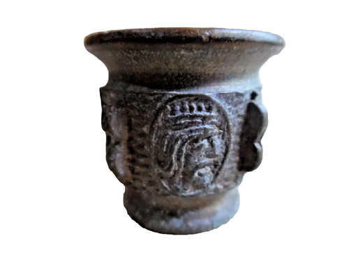 Antique mini bronze mortar - antique,