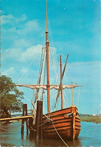 Postcard 17th century trading - century,