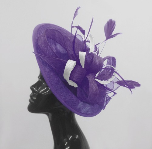 Big saucer sinamay headband - big,
