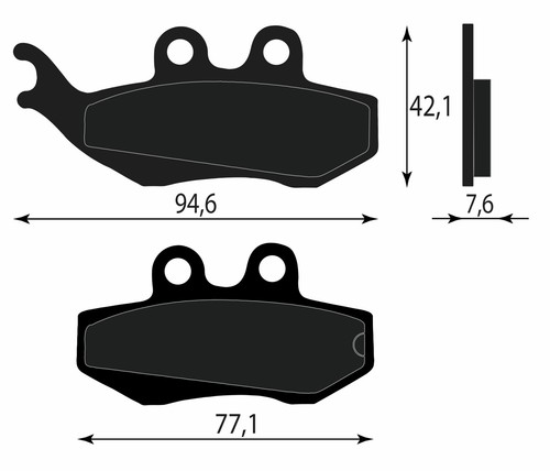 Front brake pads - front, aprilia